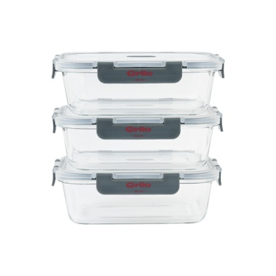 Conjunto de 3 Caixas Herméticas de Vidro - 1000 ml Conjunto de 3 Caixas Herméticas de Vidro - 1000 ml
