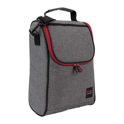 Bolsa Térmica Cinza/Vermelho 8L - 23x12x33 cm