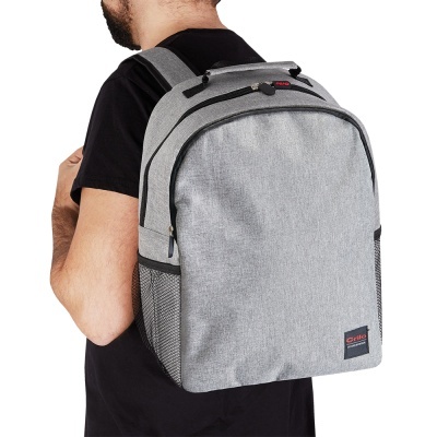 Mochila Térmica Cinza/Preto 15L - 26x17x36 cm