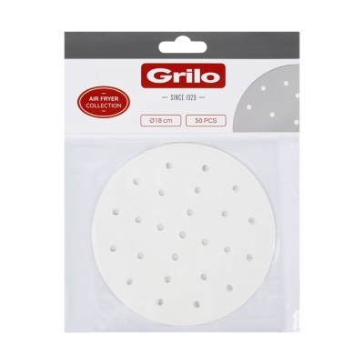 Papel Perfurado Redondo para Air Fryer Ø18 cm - 50 Unidades