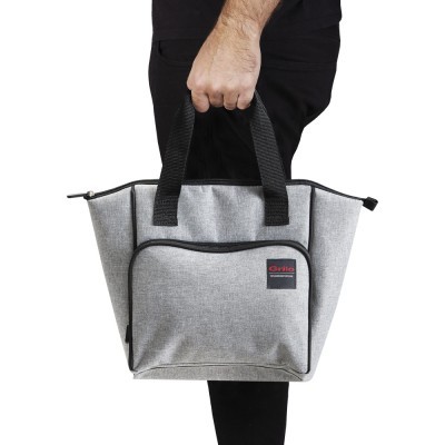 Bolsa Térmica Cinza/Preto 4L - 24x15x26 cm