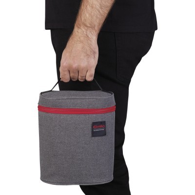 Bolsa Térmica Cinza/Vermelho 4L - 19x11x22 cm Bolsa Térmica Cinza/Vermelho 4L - 19x11x22 cm