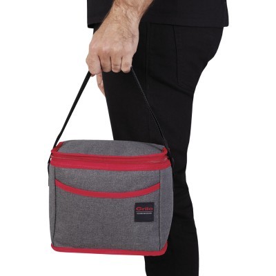 Bolsa Térmica Cinza/Vermelho 8L - 24x17x20 cm Bolsa Térmica Cinza/Vermelho 8L - 24x17x20 cm