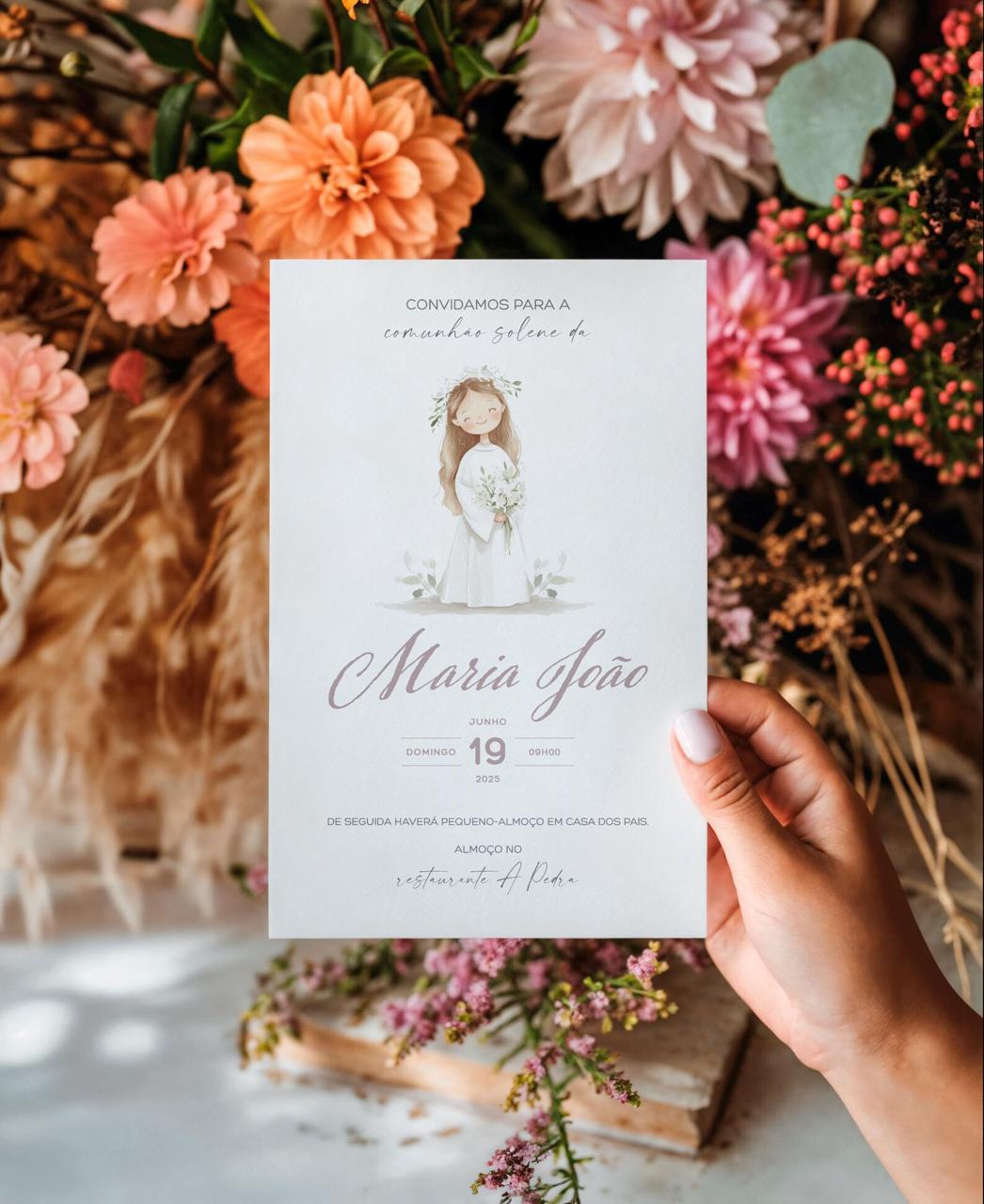 Convites de Comunhão Design by Luce