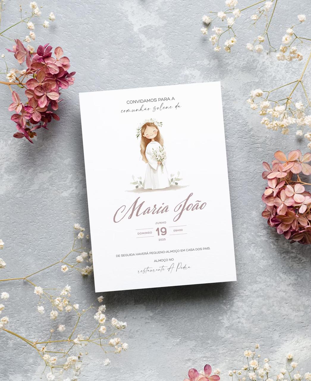 Convites de Comunhão Design by Luce