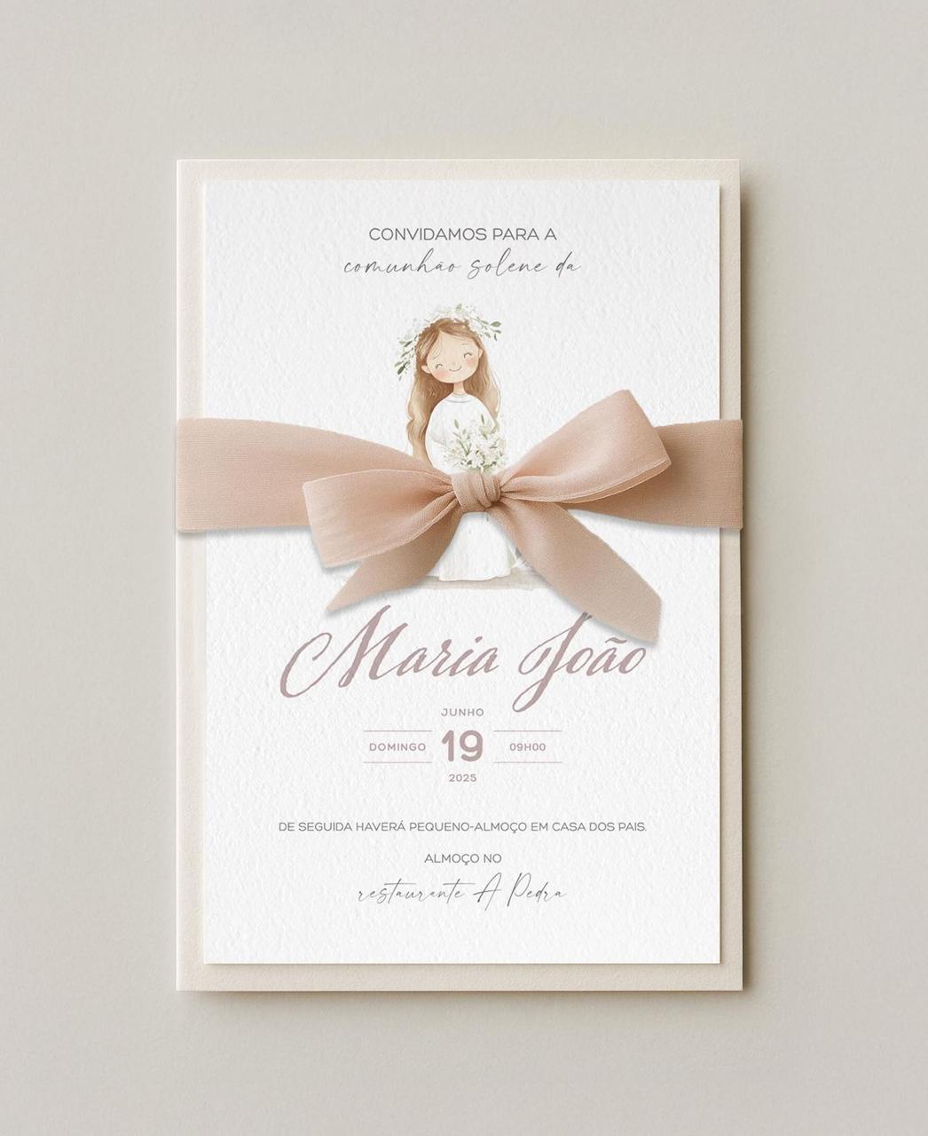 Convites de Comunhão Design by Luce