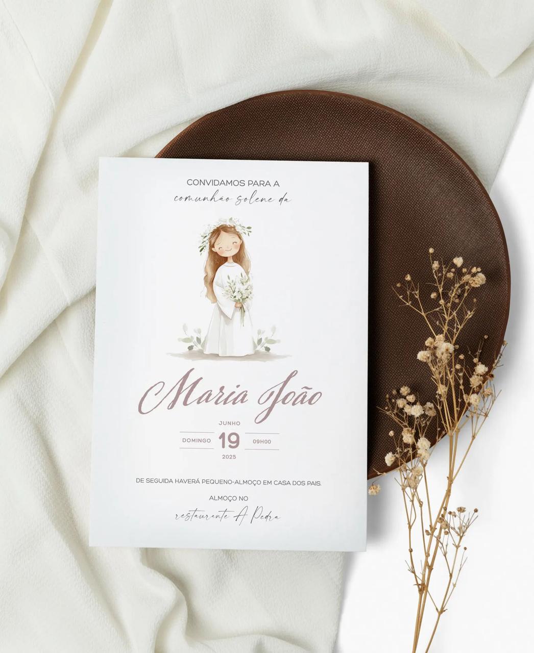 Convites de Comunhão Design by Luce