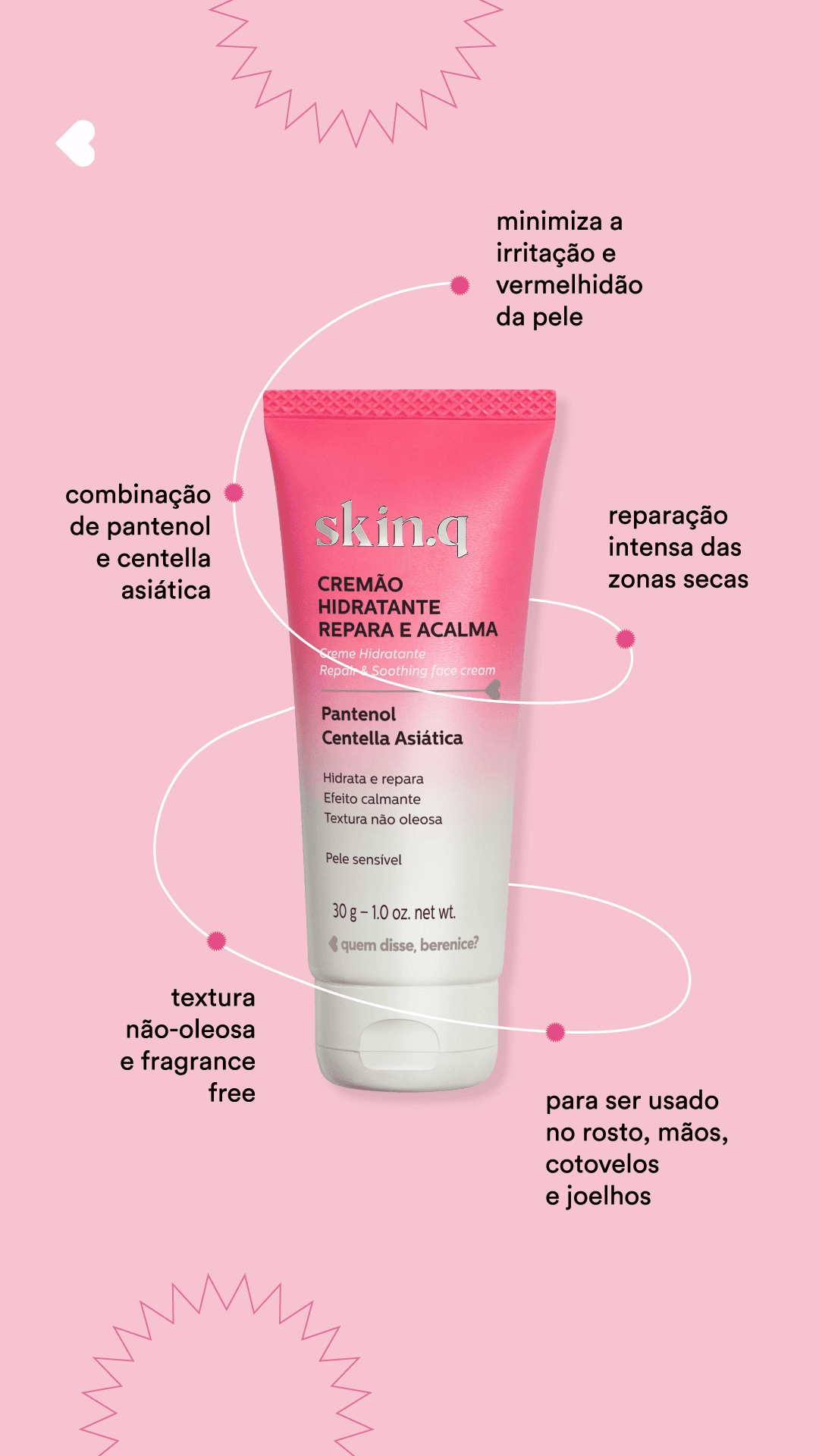Cremão Hidratante Repara e Acalma Skin Q – SOS Pele Sensível