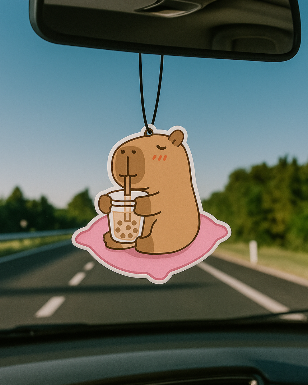 Cheirinho de Carro – Capivara Fofa com Bubble Tea