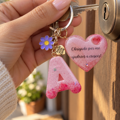 Porta-chaves em resina | Homenagem