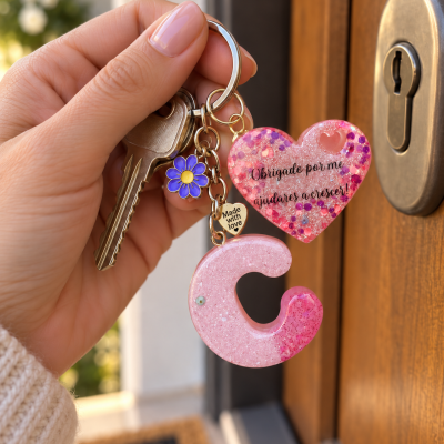 Porta-chaves em resina | Homenagem