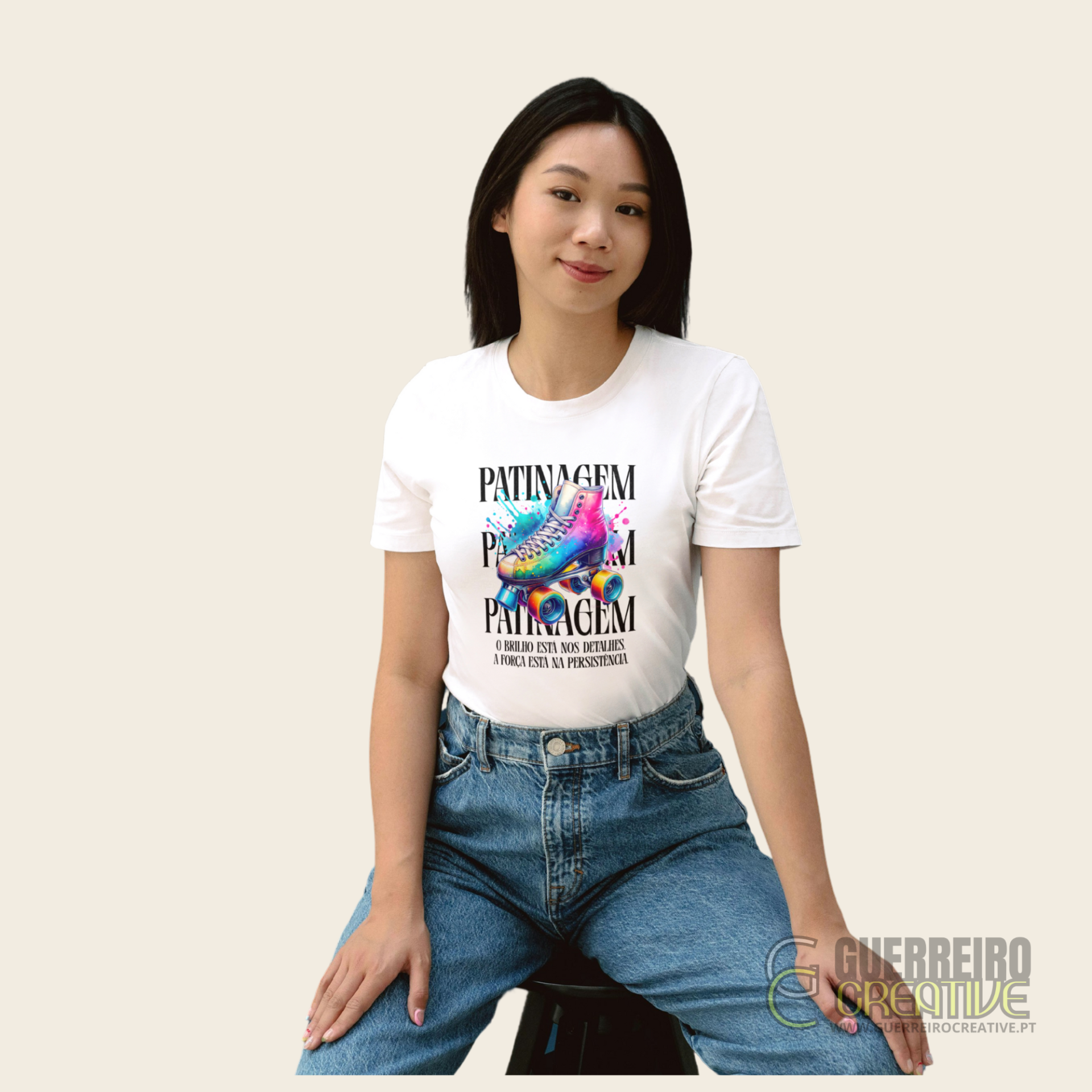 T-shirt "Patinagem - Força e Persistência"