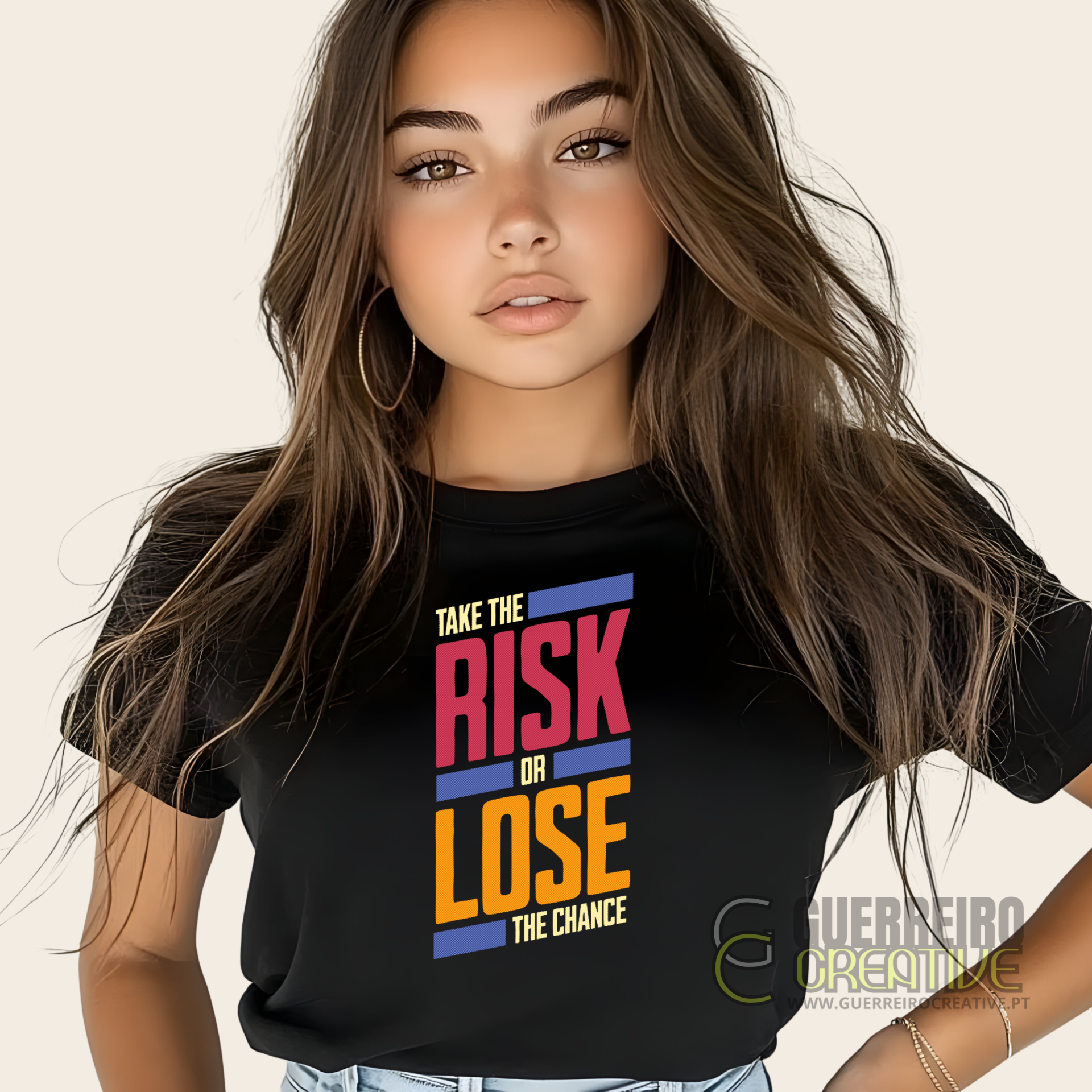 T-shirt "Take The Risk or Lose The Chance"