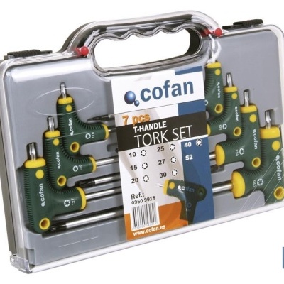 Jogo - 7 Pçs Cabo Em T, Ponta Torx