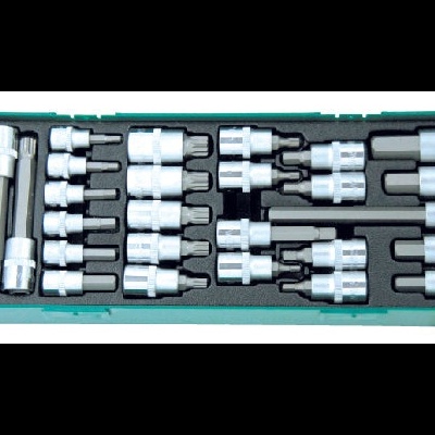 Tabuleiro C/ Bits P/roquete 1/2" & 3/8" C/27 Peças