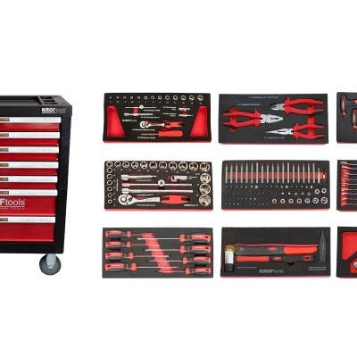 Carro Ferramenta 7 Gavetas 174Pcs. Vermelho (8501Ver)