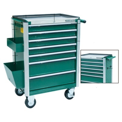 Carro 7Gav. C/Proteções Tampo Aço