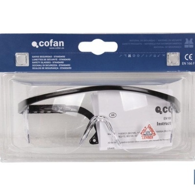 Óculos De Segurança I Óculos Com Lente Clara I Modelo Standar I En 166 (11000024)
