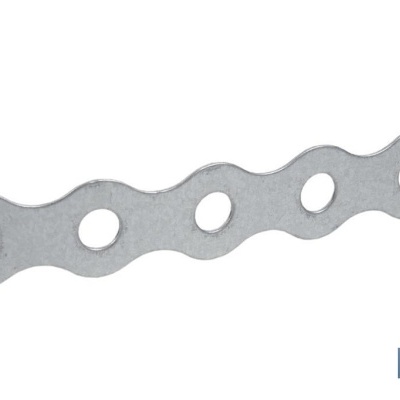 Rolo De Fita Perfurada De Aço Galvanizado | Medidas: 17 Mm X 0,8 Mm X 10 M