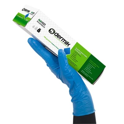 Luva Em Nitrilo Azul Sem Pó Na100 (10 Caixas C/ 100 Undid)