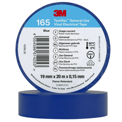 Fita isolante temfle x 165 3 m 19 mm x 20 m Azul (10 unidades)