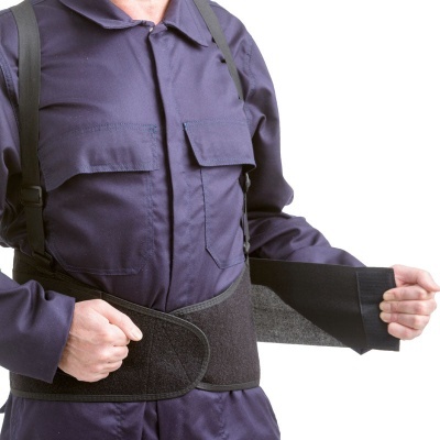 Cinta Elástica De Suporte Lombar Com Velcro E Tiras (Em Blister)