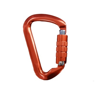 Mosquetão De Alumínio Trilock Com Travamento Triplo 30 Kn