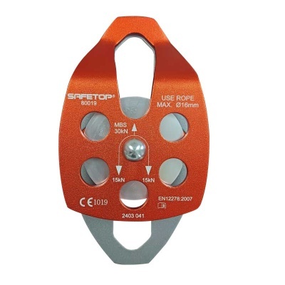 Polia Dupla De Alumínio Para Cordas Até 16 Mm En 12278