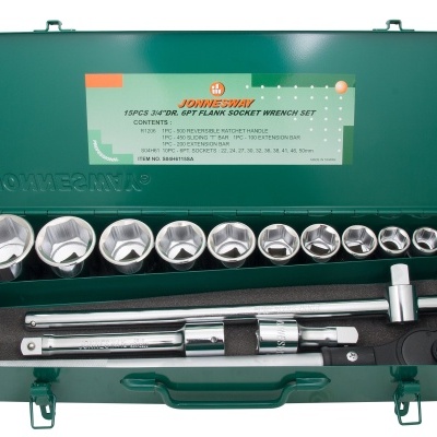 Jogo 15pcs Roquete/chaves 3/4"