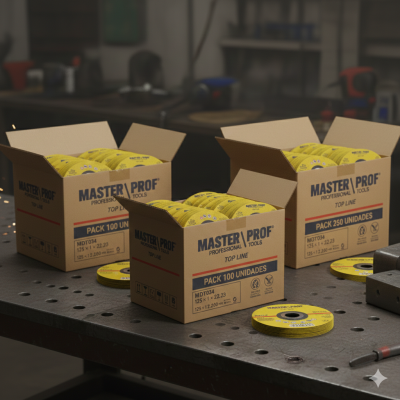 Disco de Corte Industrial Master Prof Top Line 125 x 1 x 22,23 mm – Multi-Metal (50 Unidades)