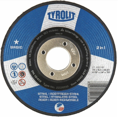 Disco de Desbaste 2en1 Basic* 27c 115x6x22,23 A30q-bf (222858)