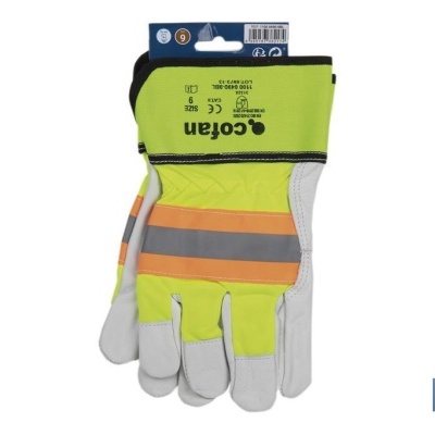 Luvas De Couro Bovino Com Fita Refletora