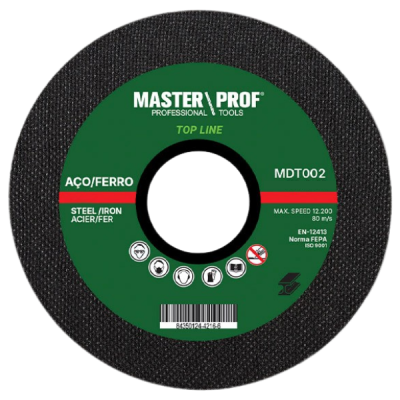 Disco de Rebarbar Master Prof 125×6×22 (25 Unidades)