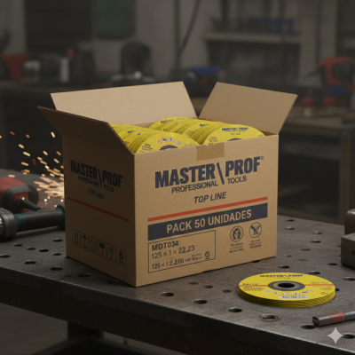 Disco de Corte Industrial Master Prof Top Line 125 x 1 x 22,23 mm – Multi-Metal (50 Unidades)