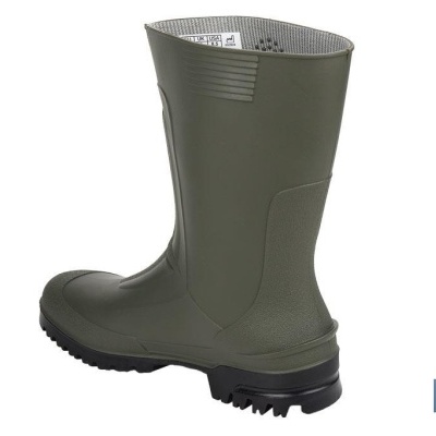 Bota De Água | Meio Cano | Fabricada Pvc | Cor Verde | Sola Antiderrapante