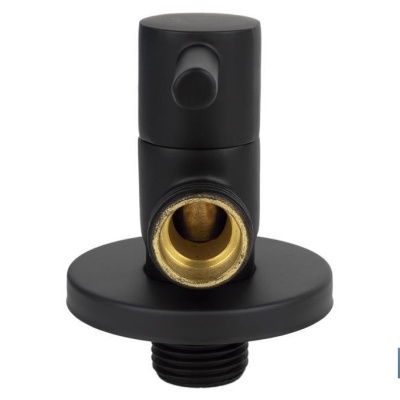 Torneira De Esquadria Modelo Lux Negra| Sistema De Abertura E Fecho De 1/4 De Volta | Pn 16 Bar | Cor: Negro | Duas Medidas