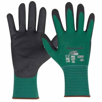 Luvas De Nitrilo Pretas Com Micro Acabamento E Aperto De Óleo (12 Pares)