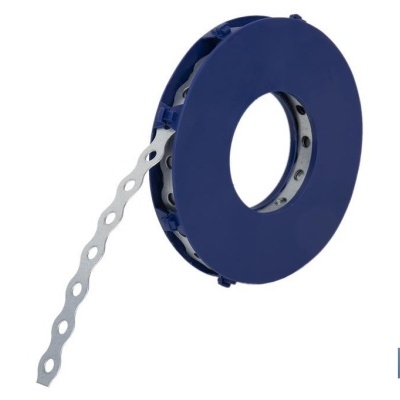 Rolo De Fita Perfurada De Aço Galvanizado | Medidas: 17 Mm X 0,8 Mm X 10 M