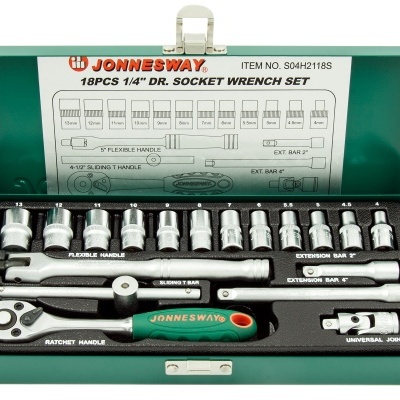 Jogo Roquete  1/4" C/18 Peças