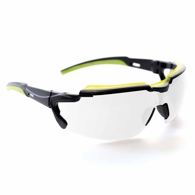 Pompeia, Óculos Esportivos Preto-Verde Lentes Transparentes (12 Unidades)