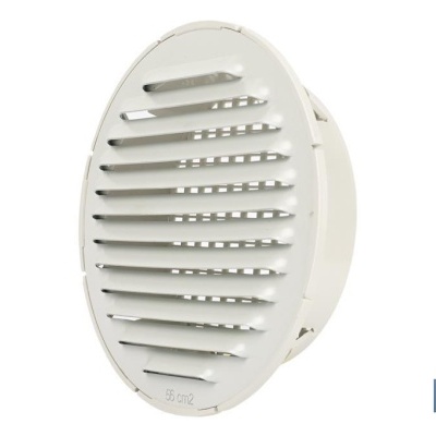 Grelha De Ventilação Para Encastrar Em Tubo| Fabricada Em Aluminio Branco| 2 Medidas