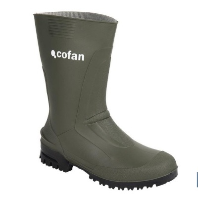 Bota De Água | Meio Cano | Fabricada Pvc | Cor Verde | Sola Antiderrapante