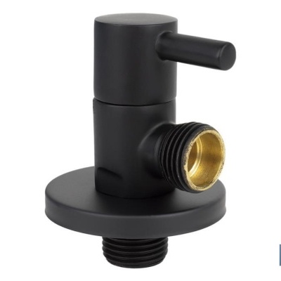 Torneira De Esquadria Modelo Lux Negra| Sistema De Abertura E Fecho De 1/4 De Volta | Pn 16 Bar | Cor: Negro | Duas Medidas