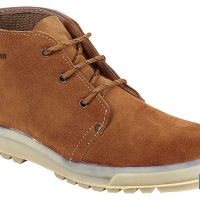 Bota De Trekking | Em Pele | Modelo Morella | Com Cordões | Cor Camel | Sola Antiderrapante