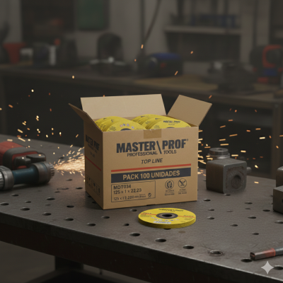 Disco de Corte Industrial Master Prof Top Line 125 x 1 x 22,23 mm – Multi-Metal (50 Unidades)