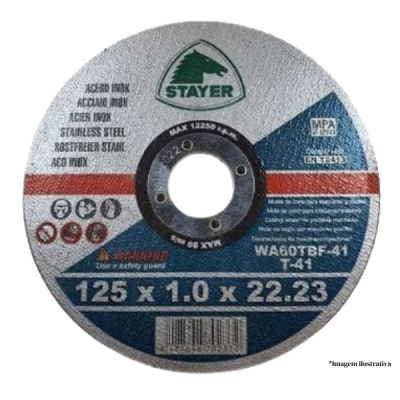 Disco de Corte Aço/inox 125mm (100 Unidades)