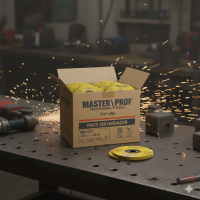 Disco de Corte Industrial Master Prof Top Line 125 x 1 x 22,23 mm – Multi-Metal (50 Unidades)