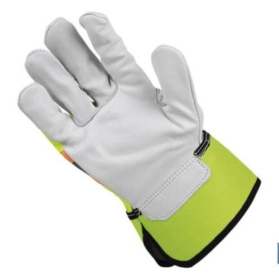 Luvas De Couro Bovino Com Fita Refletora