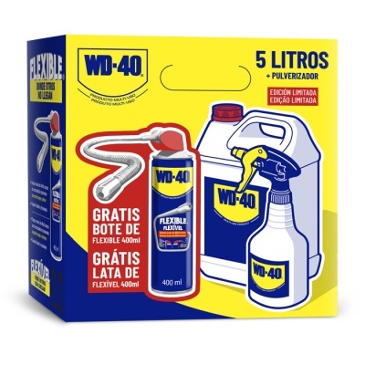 WD-40 5L + Pistola pulverizadora + Oferta (WD-40 400ml Flex) *Edição limitada