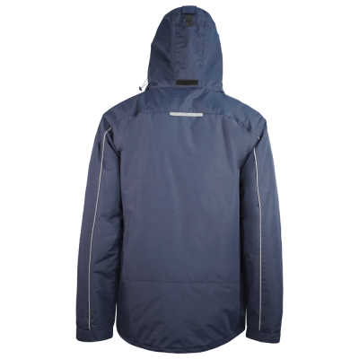 Parka ergonómica acolchoado e detalhes refletores